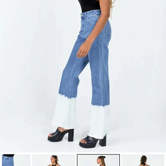 Nwt princess Polly organic ombré slouch jeans - Picture 3 of 6